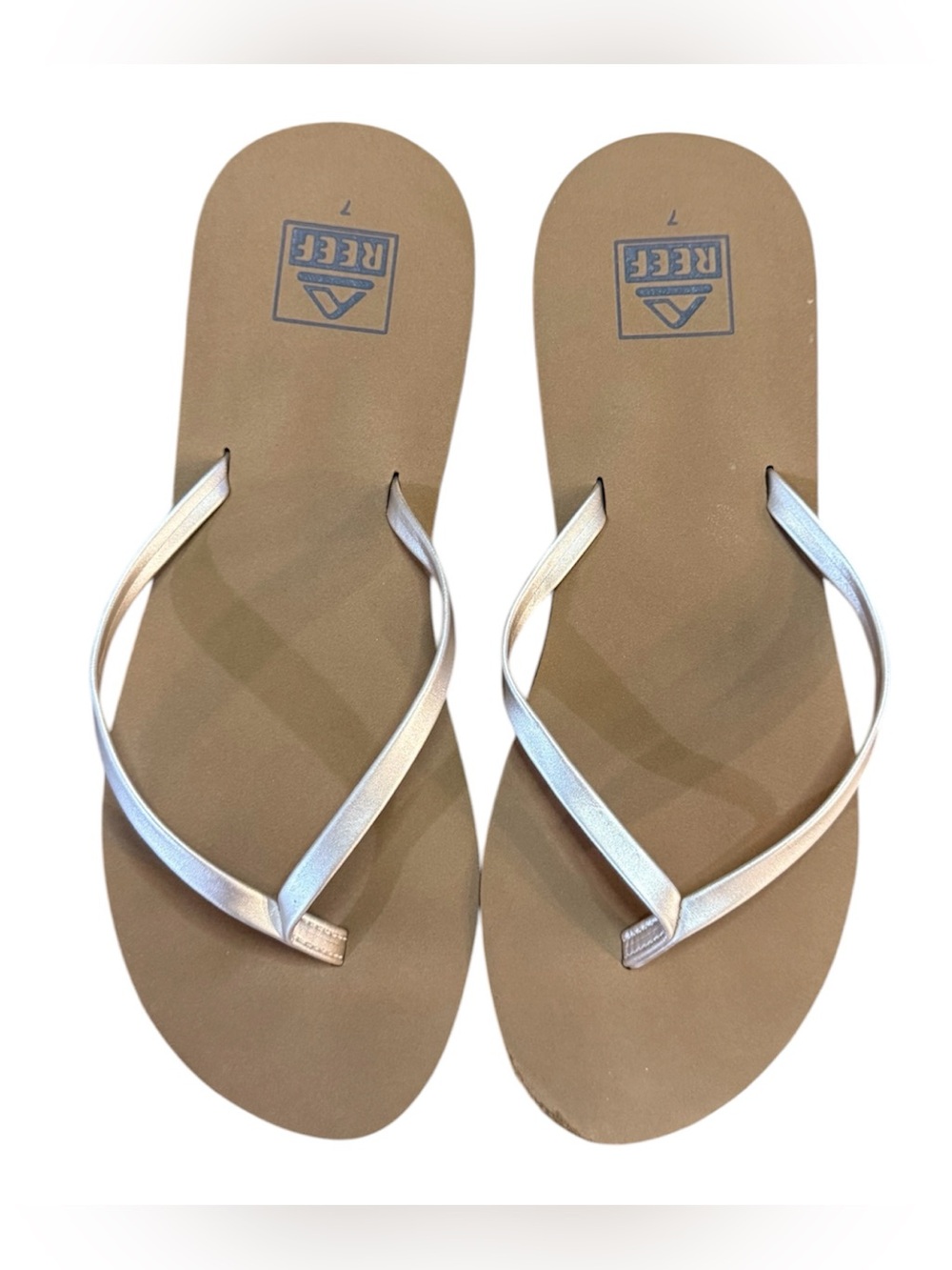 Reef Bliss Nights Flip Flop Sandals Tan/Champagne Metallic Women’s Size 7 - Picture 6 of 8